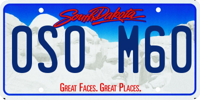SD license plate 0SOM60