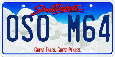 SD license plate 0SOM64