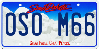 SD license plate 0SOM66