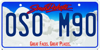 SD license plate 0SOM90