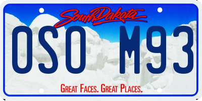 SD license plate 0SOM93