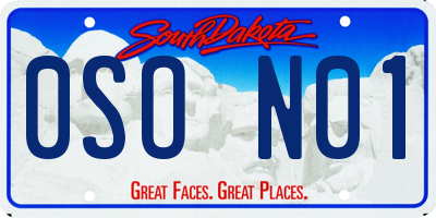 SD license plate 0SON01