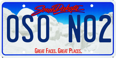 SD license plate 0SON02