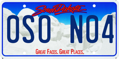 SD license plate 0SON04