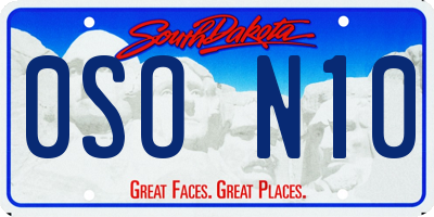 SD license plate 0SON10