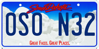 SD license plate 0SON32