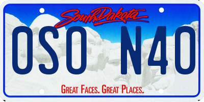 SD license plate 0SON40
