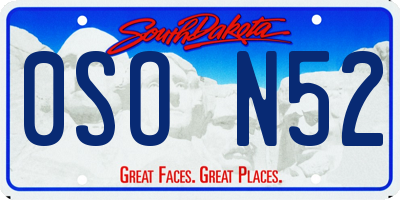 SD license plate 0SON52