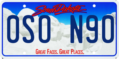 SD license plate 0SON90