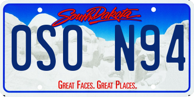 SD license plate 0SON94