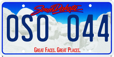 SD license plate 0SOO44