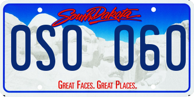 SD license plate 0SOO60