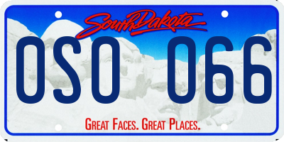 SD license plate 0SOO66