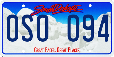 SD license plate 0SOO94