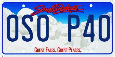 SD license plate 0SOP40