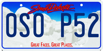 SD license plate 0SOP52