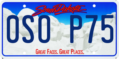 SD license plate 0SOP75