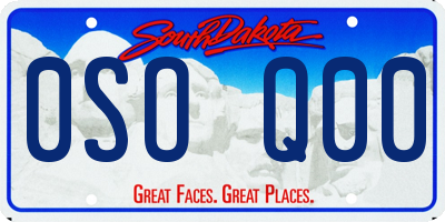 SD license plate 0SOQ00