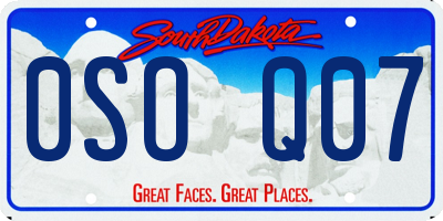 SD license plate 0SOQ07