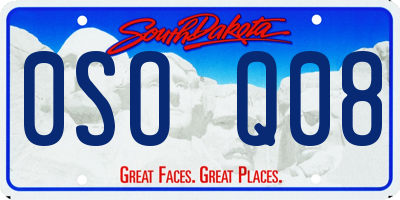 SD license plate 0SOQ08