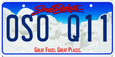 SD license plate 0SOQ11