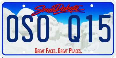 SD license plate 0SOQ15