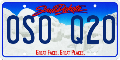 SD license plate 0SOQ20