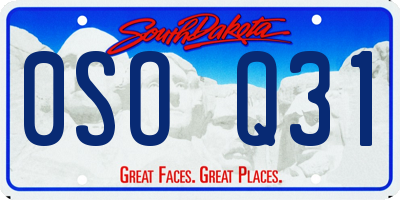 SD license plate 0SOQ31