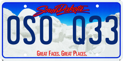 SD license plate 0SOQ33