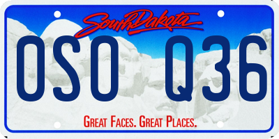 SD license plate 0SOQ36