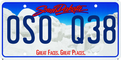SD license plate 0SOQ38
