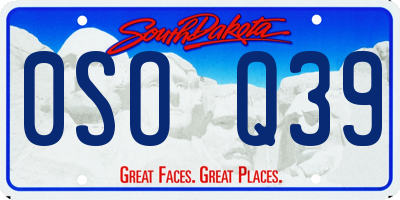 SD license plate 0SOQ39