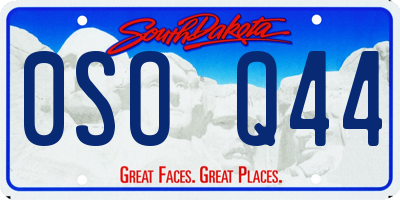 SD license plate 0SOQ44