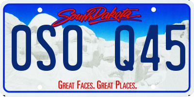 SD license plate 0SOQ45