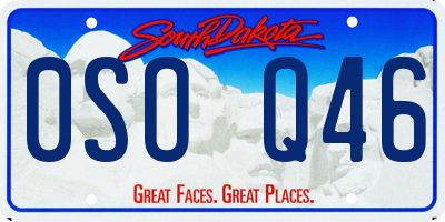 SD license plate 0SOQ46