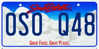 SD license plate 0SOQ48