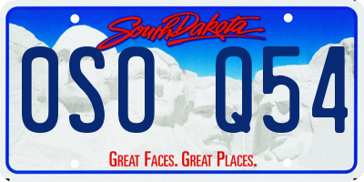 SD license plate 0SOQ54