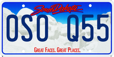 SD license plate 0SOQ55