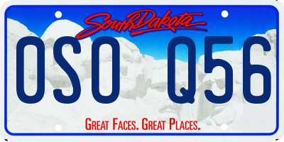 SD license plate 0SOQ56