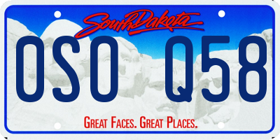 SD license plate 0SOQ58