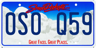 SD license plate 0SOQ59
