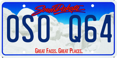 SD license plate 0SOQ64