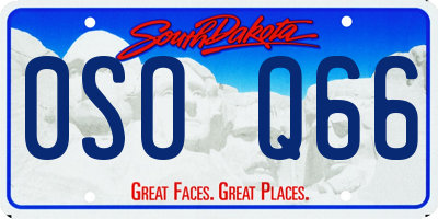 SD license plate 0SOQ66