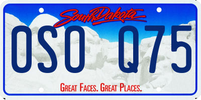 SD license plate 0SOQ75