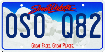 SD license plate 0SOQ82