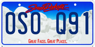 SD license plate 0SOQ91