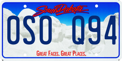 SD license plate 0SOQ94