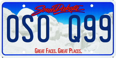 SD license plate 0SOQ99