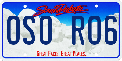 SD license plate 0SOR06