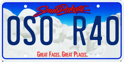 SD license plate 0SOR40
